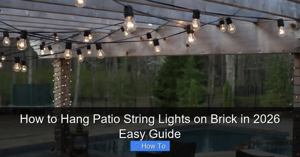 How to Hang Patio String Lights on Brick in 2026 Easy Guide