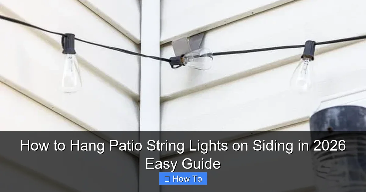 How to Hang Patio String Lights on Siding in 2026 Easy Guide