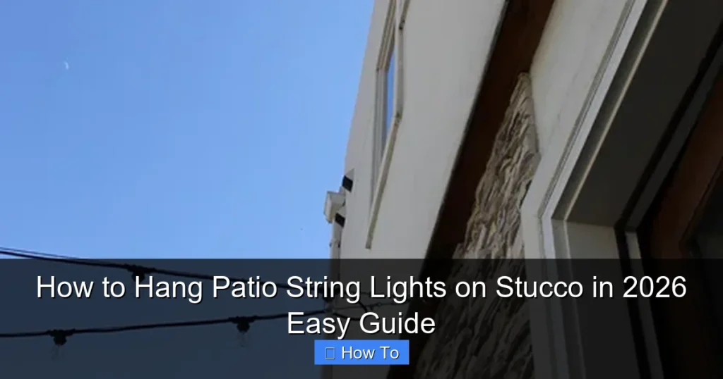 How to Hang Patio String Lights on Stucco in 2026 Easy Guide