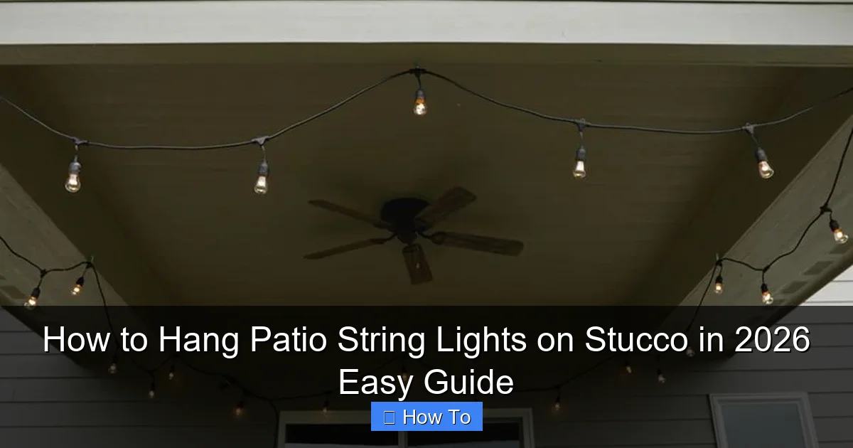 How to Hang Patio String Lights on Stucco in 2026 Easy Guide