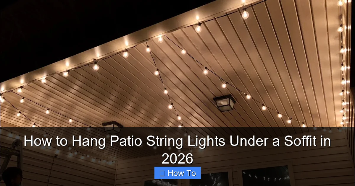 How to Hang Patio String Lights Under a Soffit in 2026
