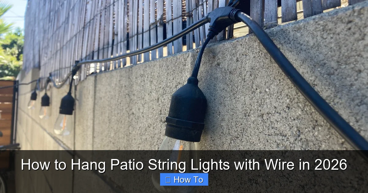 How to Hang Patio String Lights with Wire in 2026