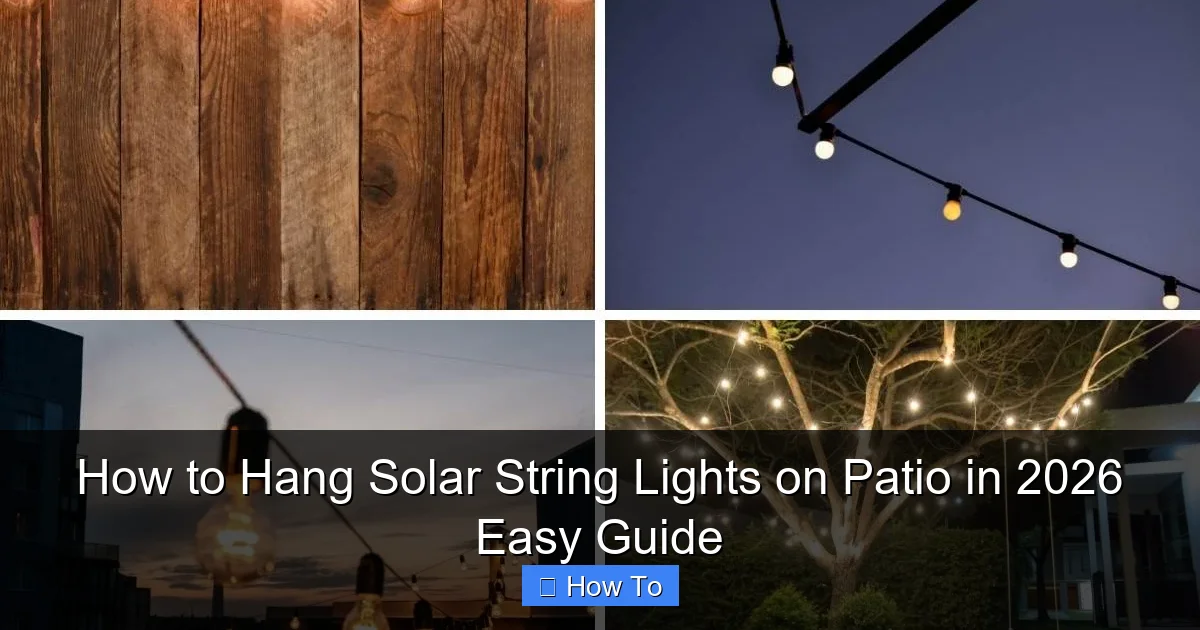 How to Hang Solar String Lights on Patio in 2026 Easy Guide