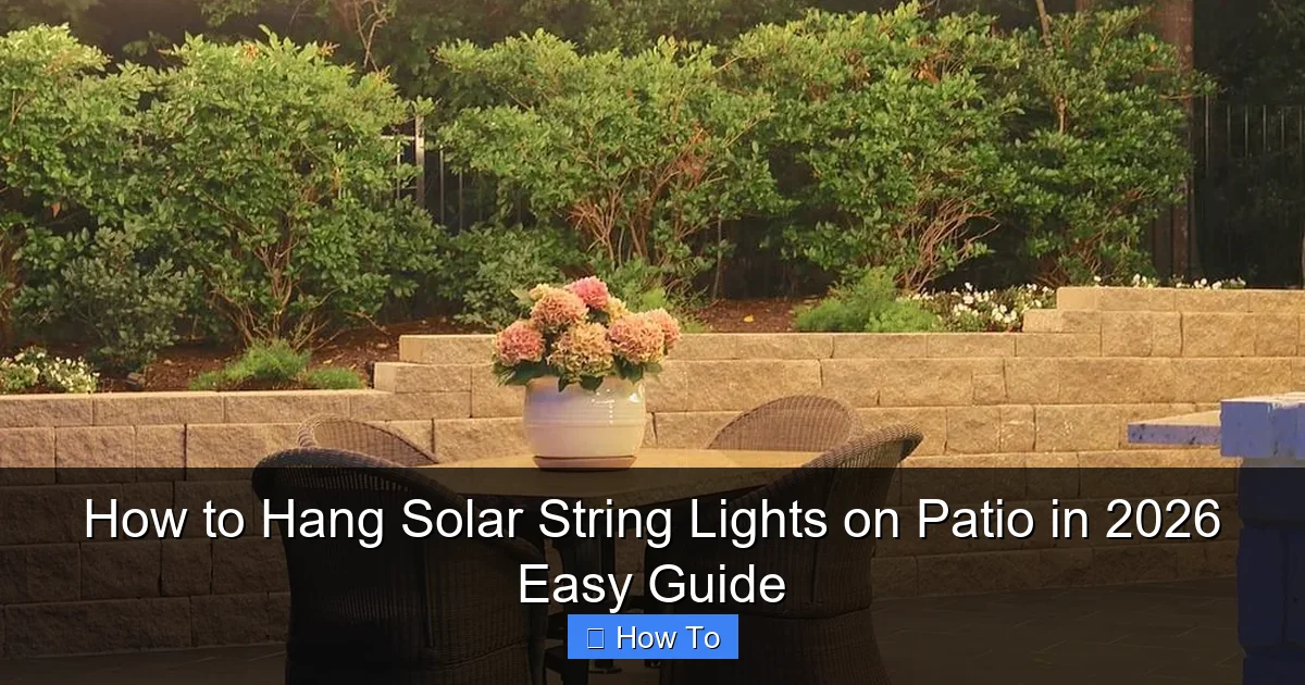 How to Hang Solar String Lights on Patio in 2026 Easy Guide