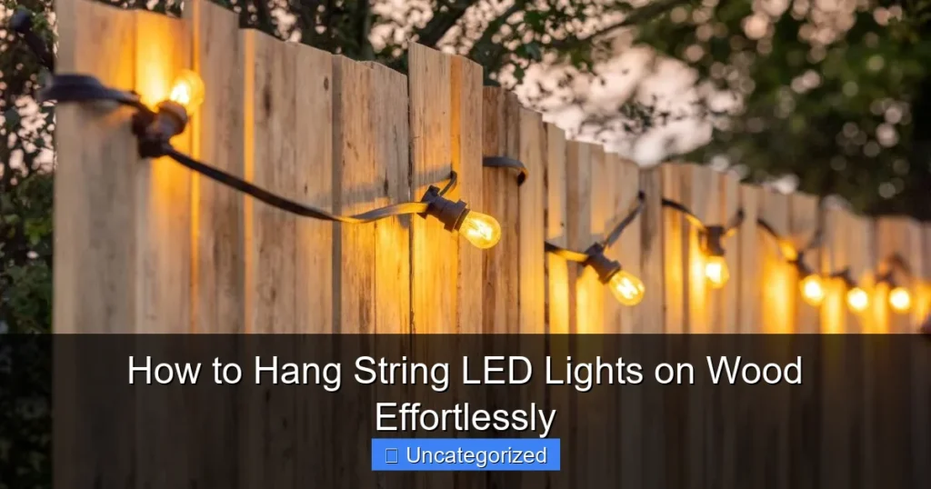 How to Hang String LED Lights on Wood Effortlessly