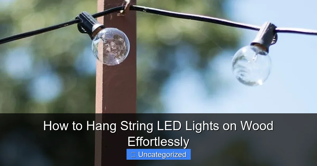 How to Hang String LED Lights on Wood Effortlessly