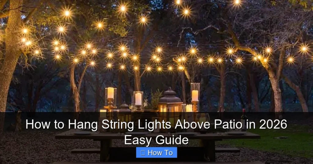How to Hang String Lights Above Patio in 2026 Easy Guide