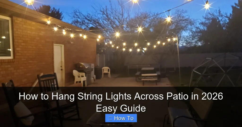 How to Hang String Lights Across Patio in 2026 Easy Guide