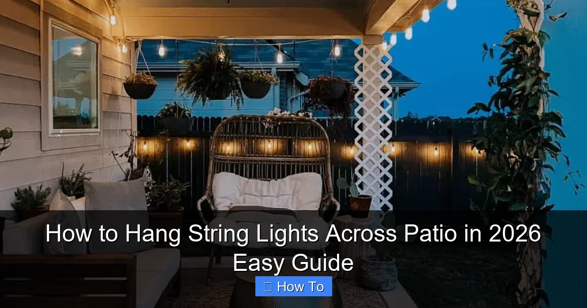 How to Hang String Lights Across Patio in 2026 Easy Guide