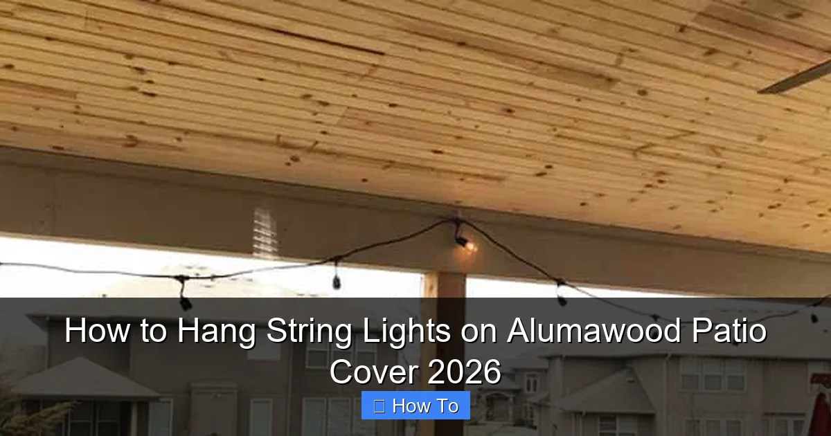 How to Hang String Lights on Alumawood Patio Cover 2026
