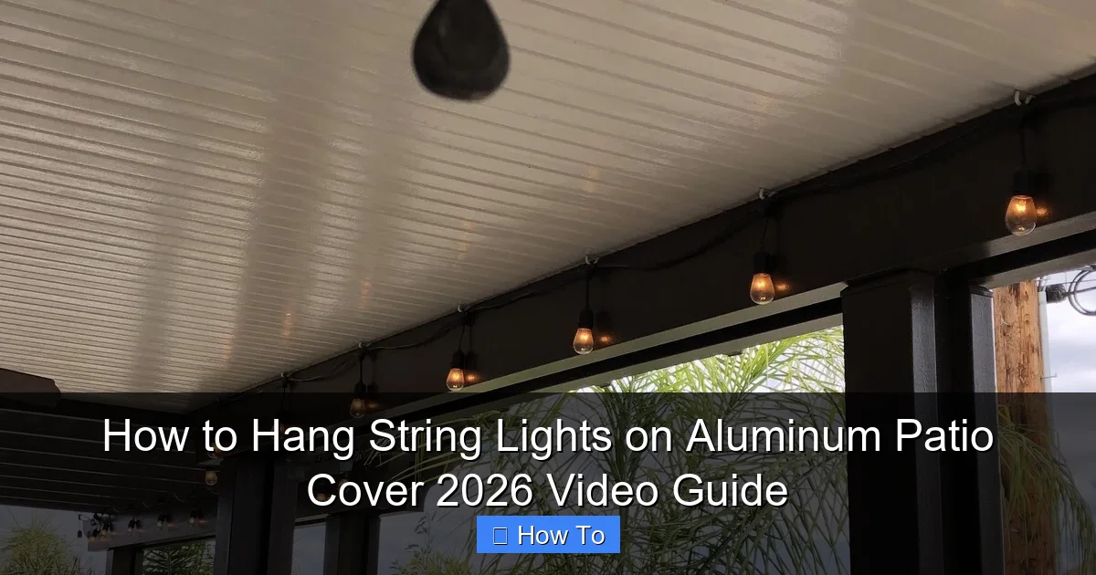 How to Hang String Lights on Aluminum Patio Cover 2026 Video Guide
