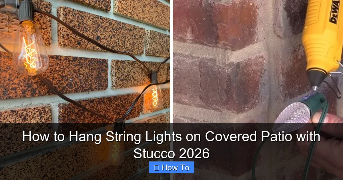 How to Hang String Lights on Covered Patio with Stucco 2026