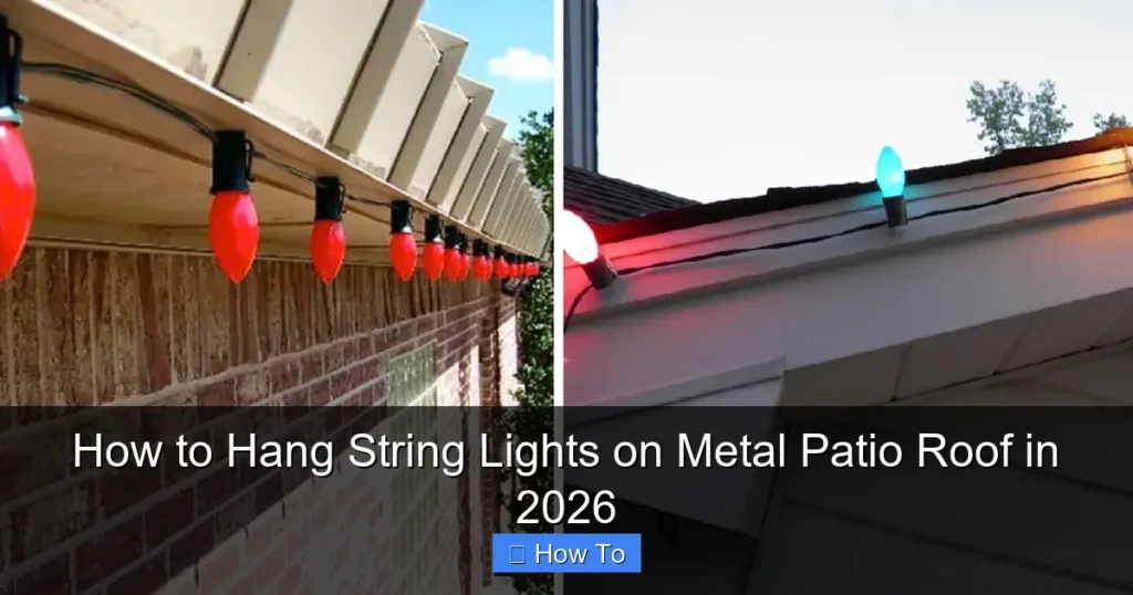 How to Hang String Lights on Metal Patio Roof in 2026