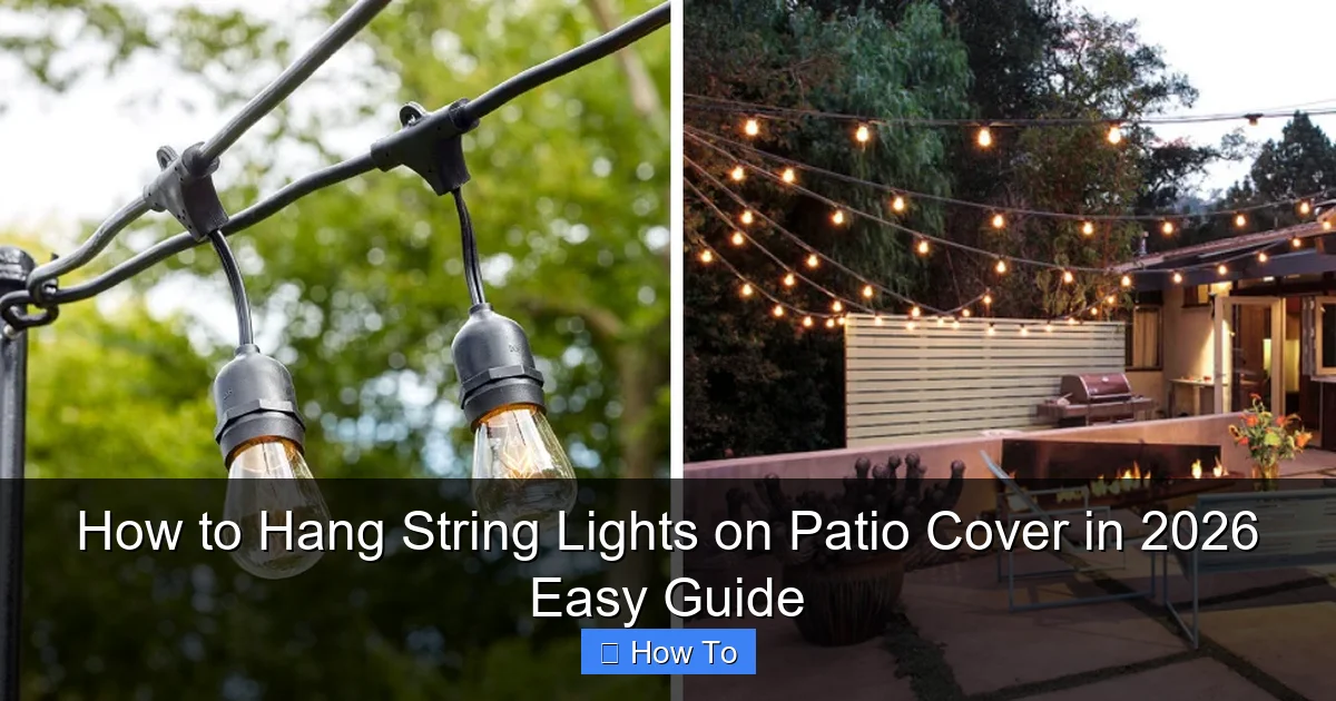 How to Hang String Lights on Patio Cover in 2026 Easy Guide