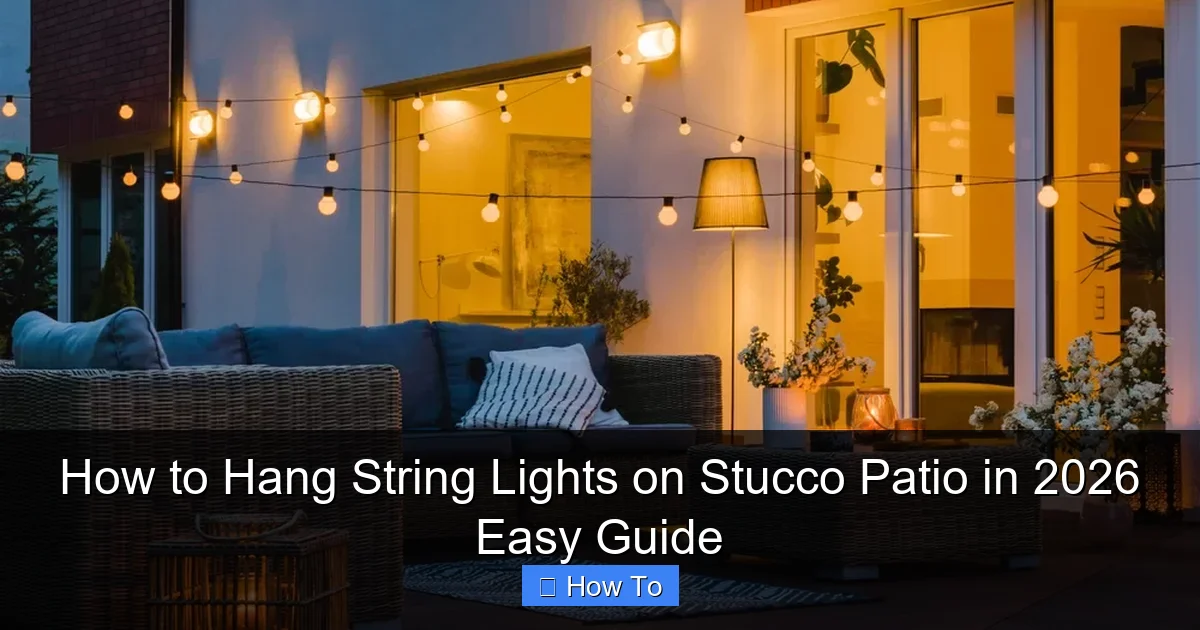 How to Hang String Lights on Stucco Patio in 2026 Easy Guide