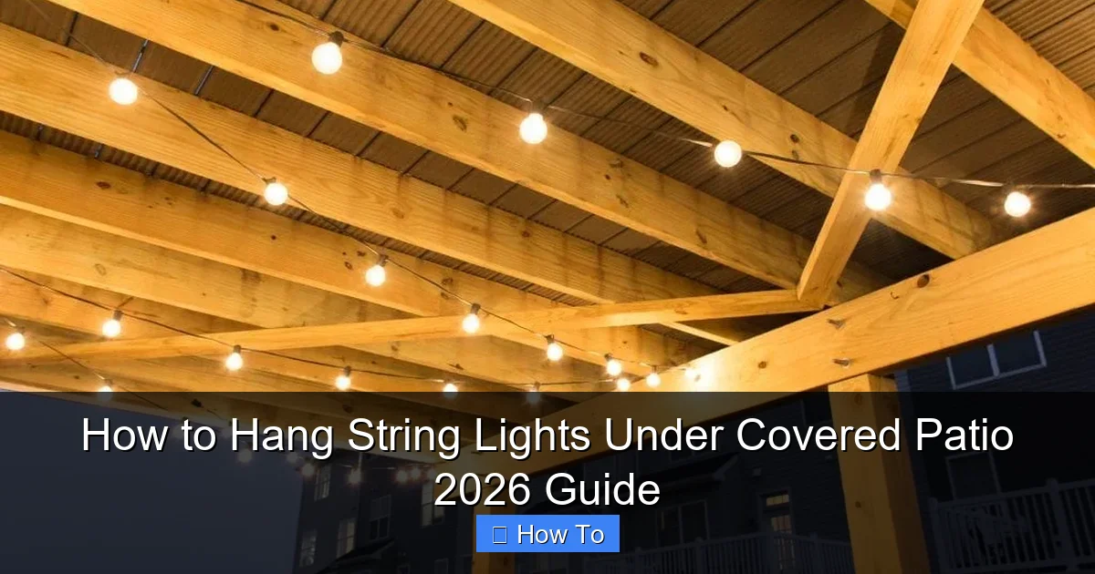How to Hang String Lights Under Covered Patio 2026 Guide