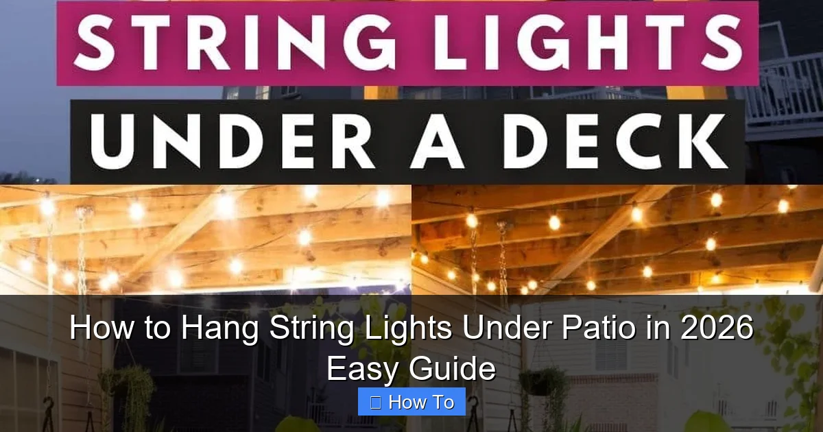 How to Hang String Lights Under Patio in 2026 Easy Guide