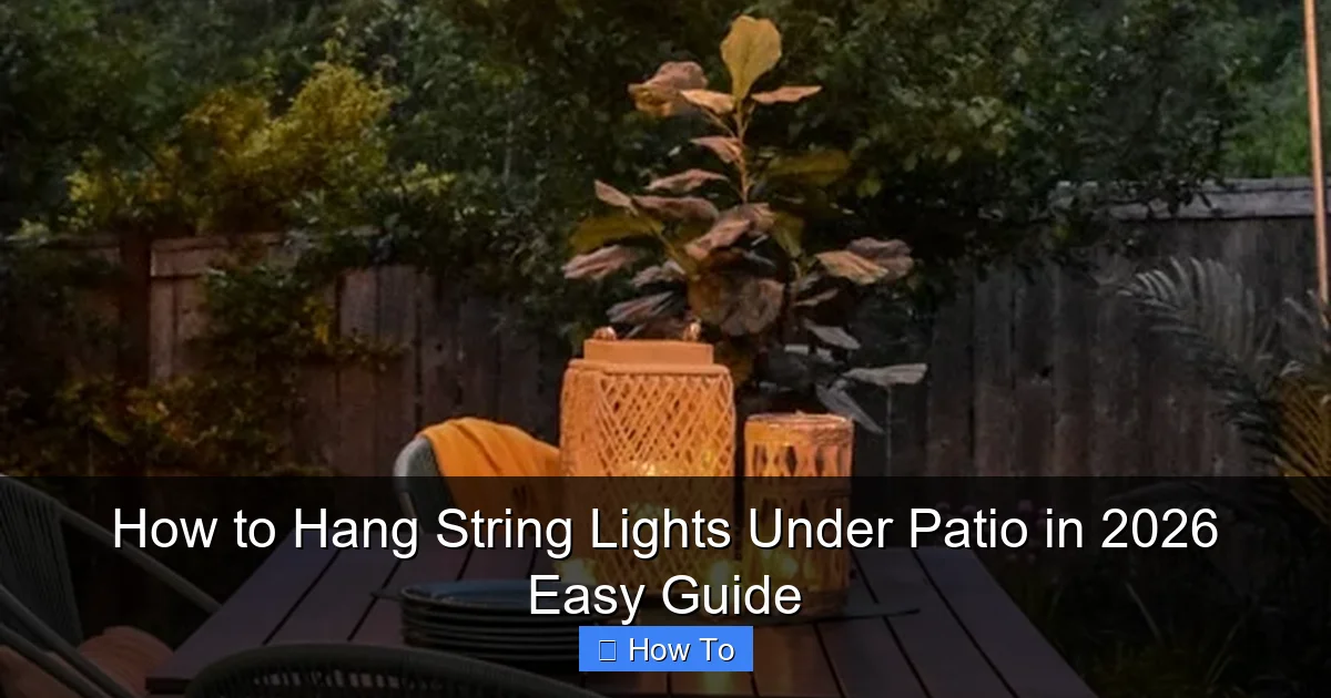 How to Hang String Lights Under Patio in 2026 Easy Guide