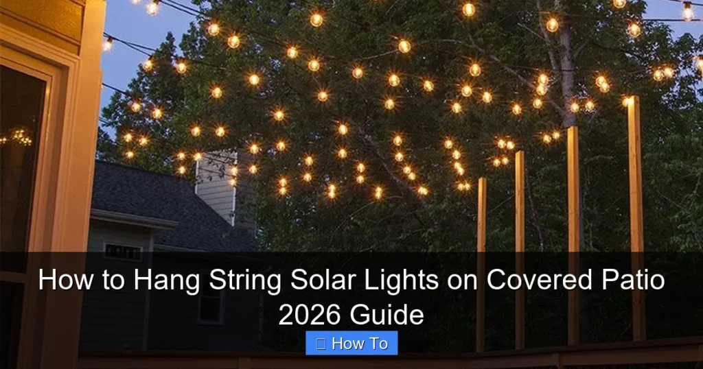 How to Hang String Solar Lights on Covered Patio 2026 Guide