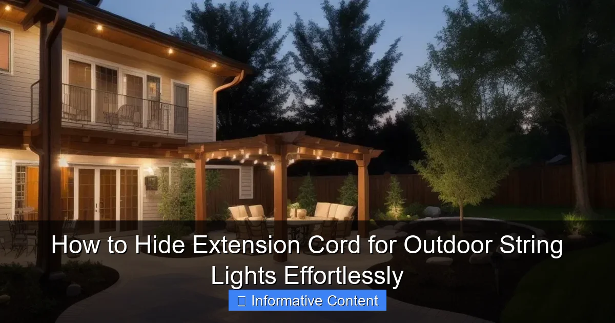 How to Hide Extension Cord for Outdoor String Lights Effortlessly
