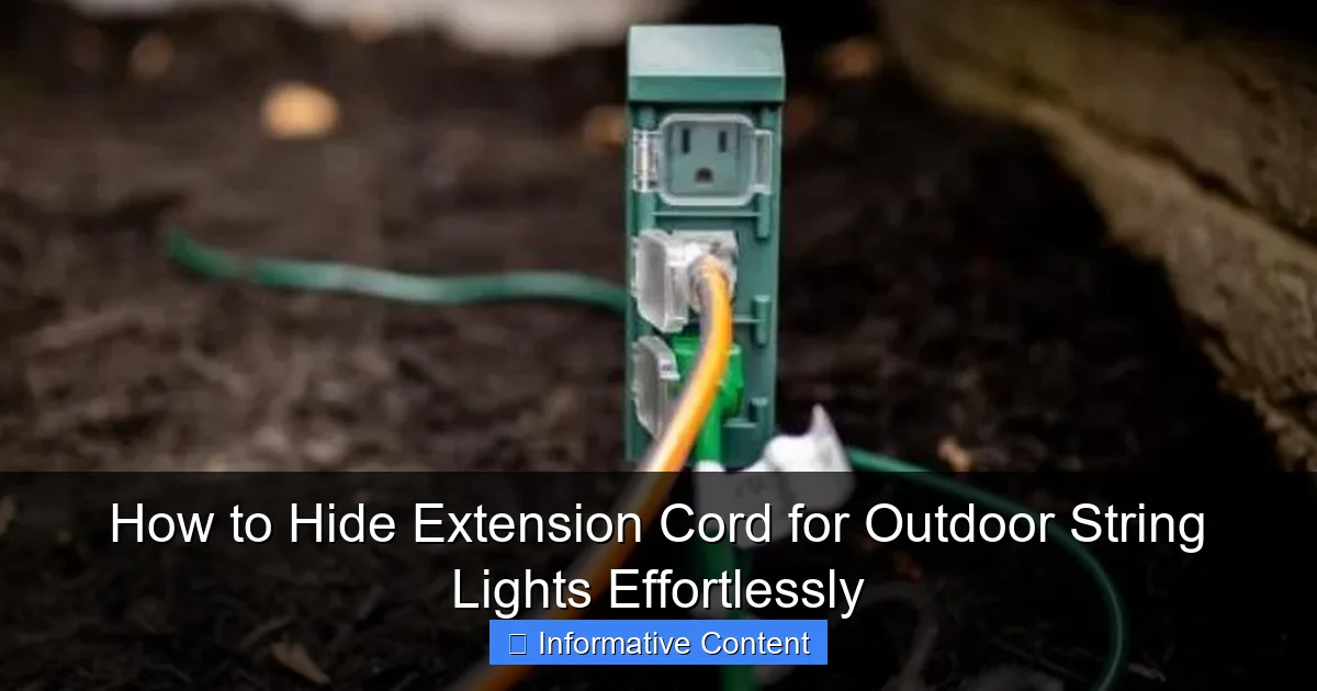 How to Hide Extension Cord for Outdoor String Lights Effortlessly