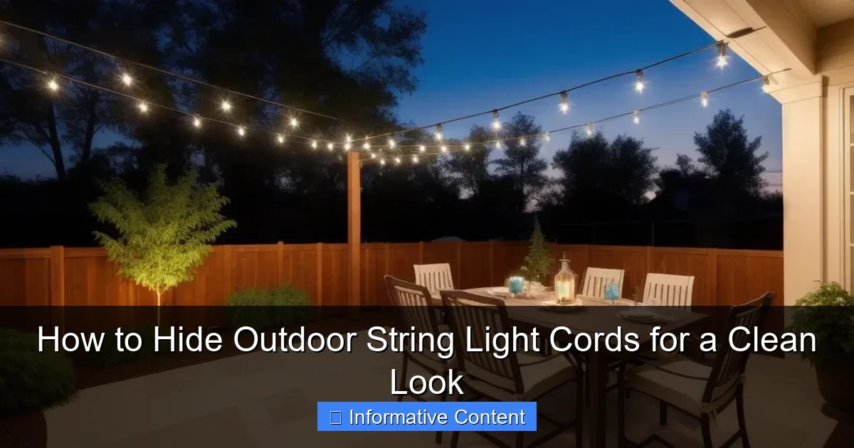 How to Hide Outdoor String Light Cords for a Clean Look