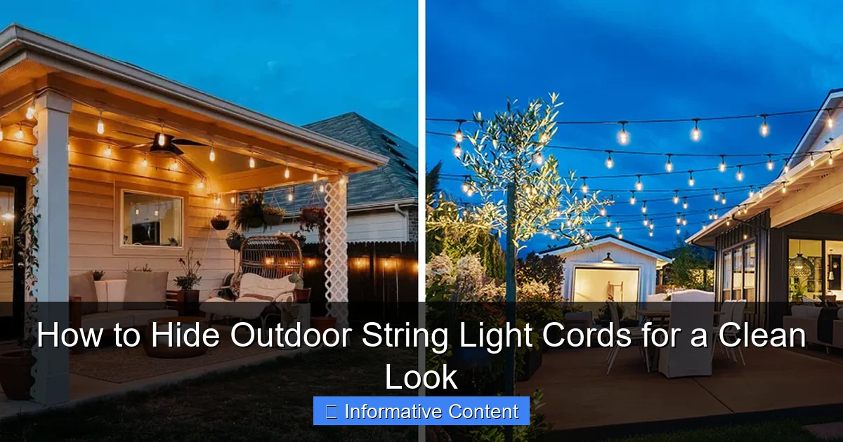 How to Hide Outdoor String Light Cords for a Clean Look