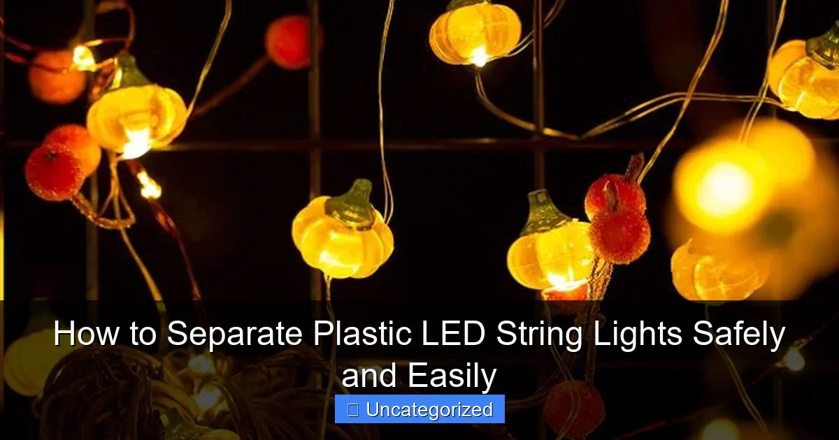 How to Separate Plastic LED String Lights Safely and Easily