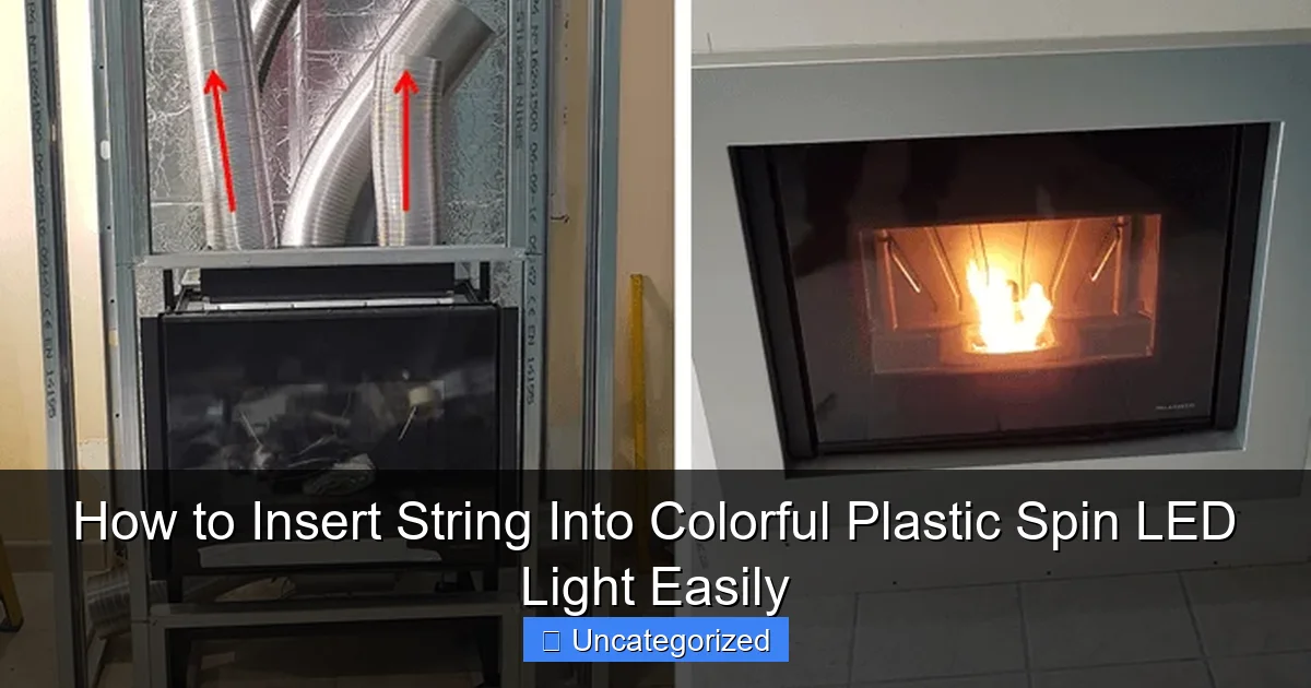 How to Insert String Into Colorful Plastic Spin LED Light Easily