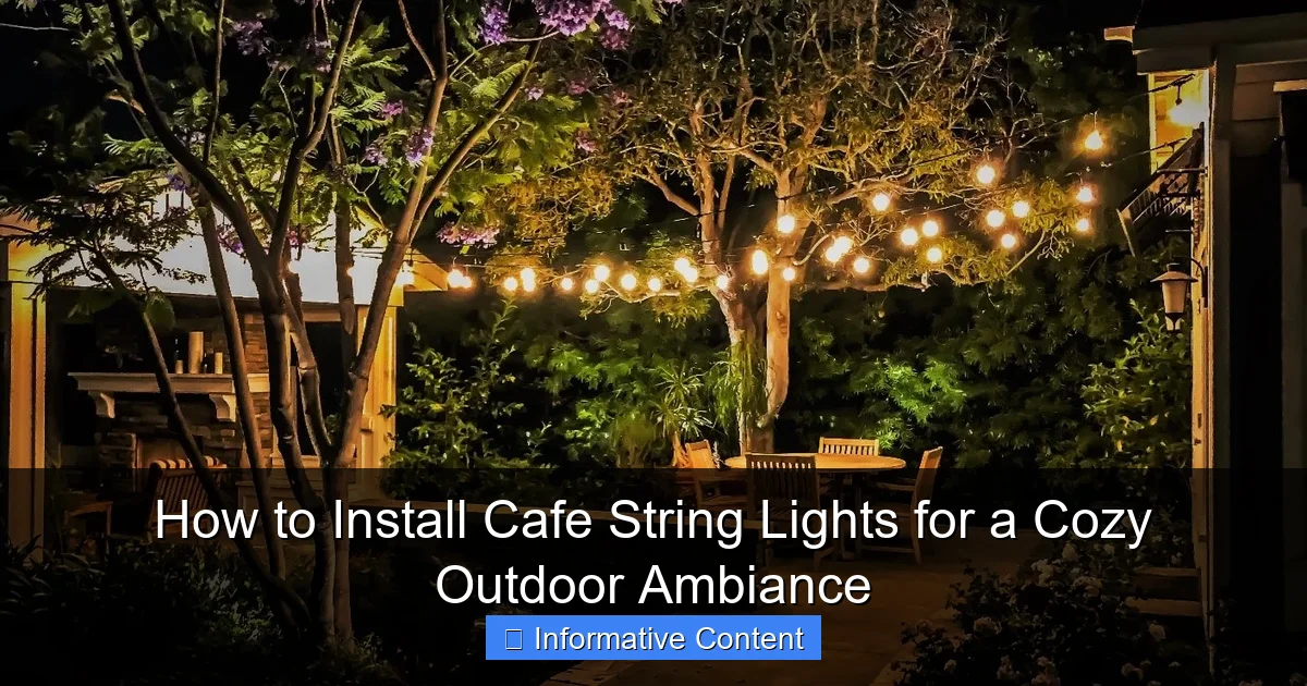 How to Install Cafe String Lights for a Cozy Outdoor Ambiance