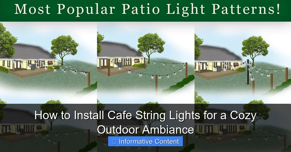 How to Install Cafe String Lights for a Cozy Outdoor Ambiance