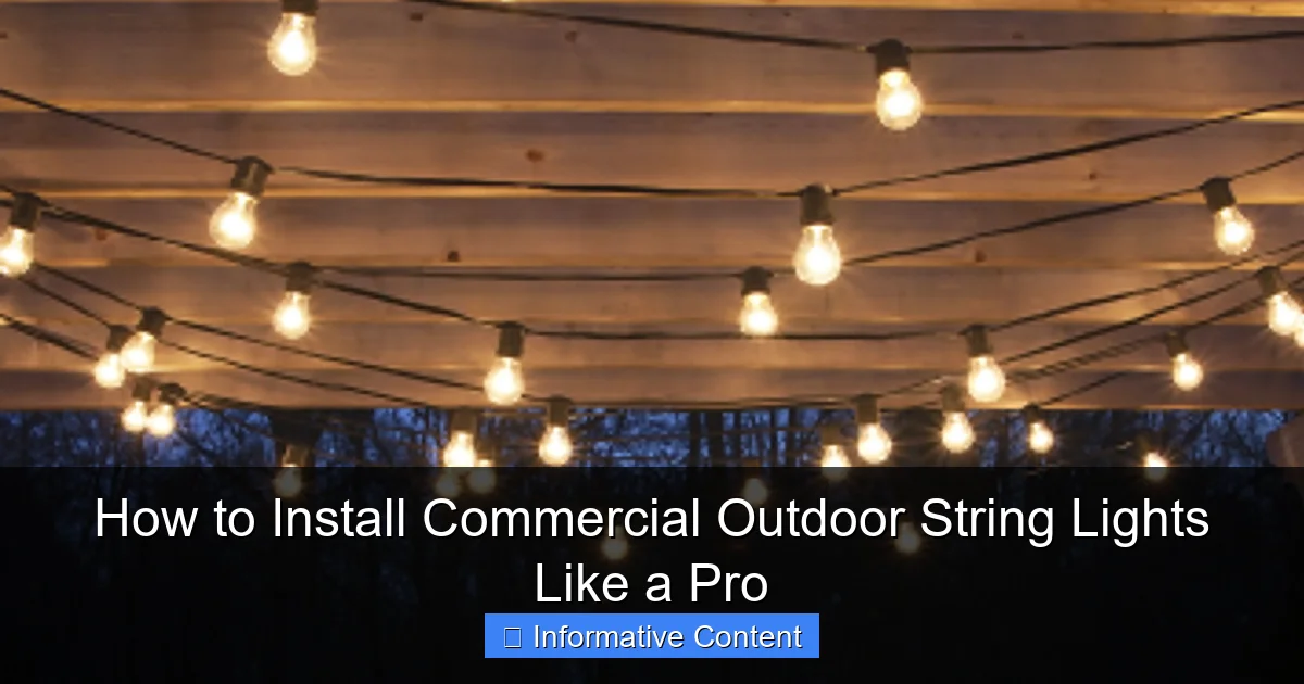 How to Install Commercial Outdoor String Lights Like a Pro
