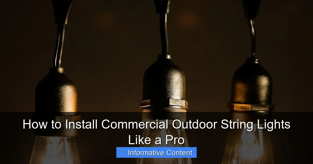 How to Install Commercial Outdoor String Lights Like a Pro
