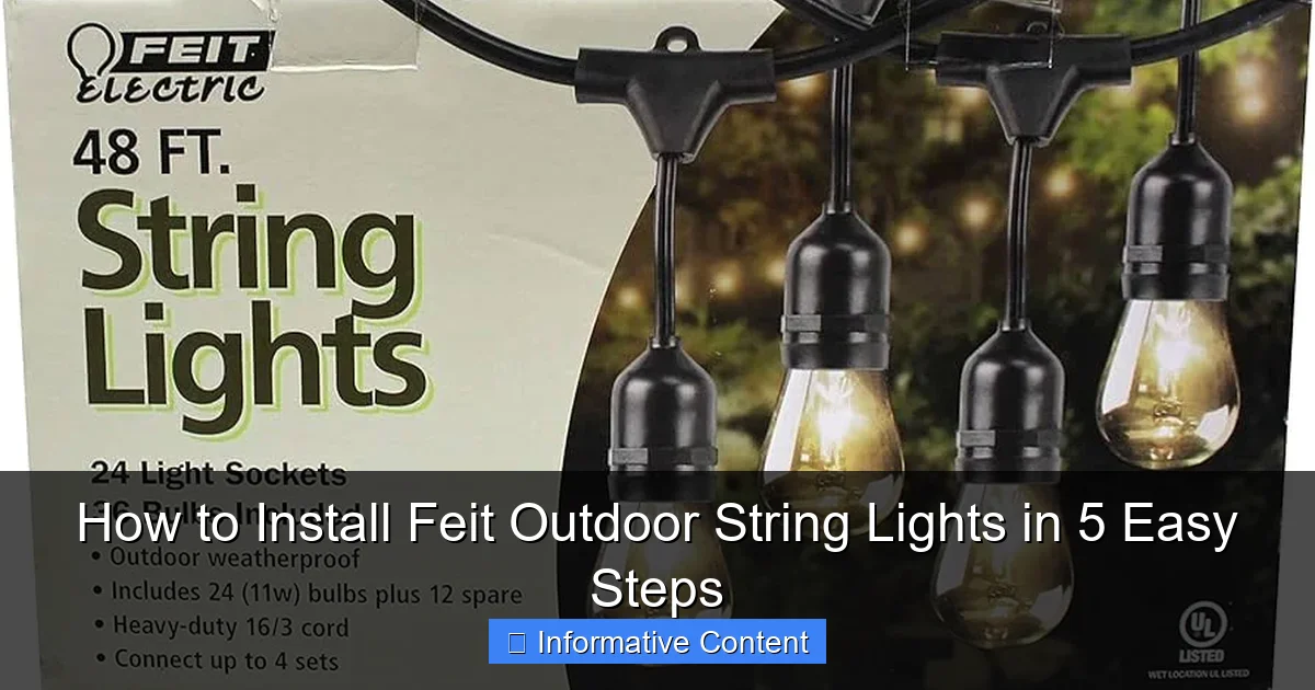 How to Install Feit Outdoor String Lights in 5 Easy Steps
