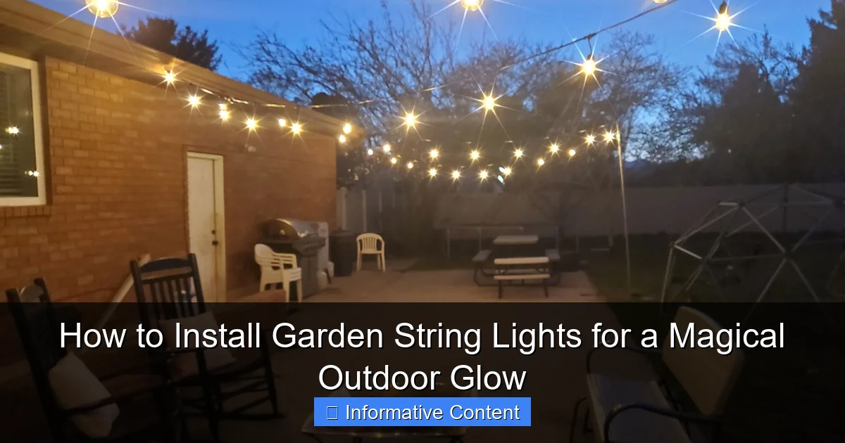 How to Install Garden String Lights for a Magical Outdoor Glow