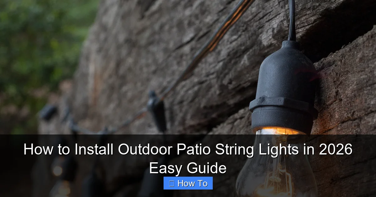 How to Install Outdoor Patio String Lights in 2026 Easy Guide