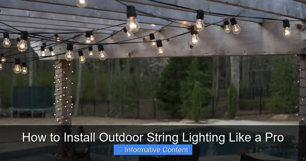 How to Install Outdoor String Lighting Like a Pro