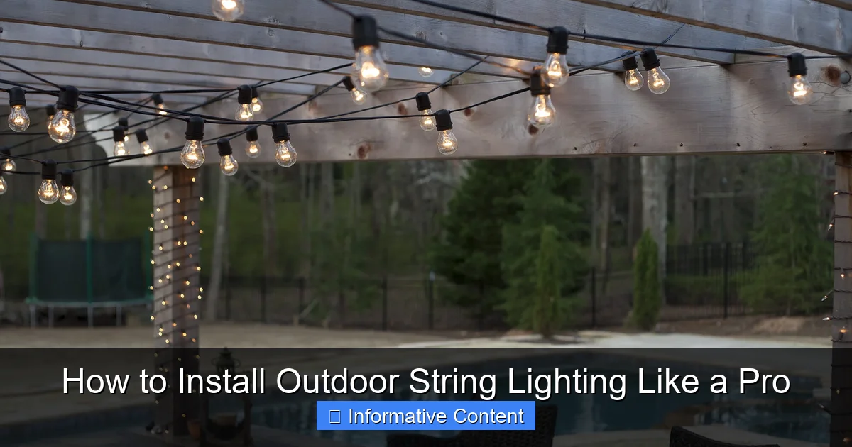 How to Install Outdoor String Lighting Like a Pro