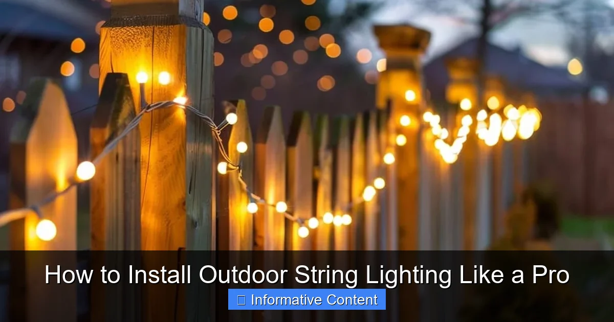 How to Install Outdoor String Lighting Like a Pro