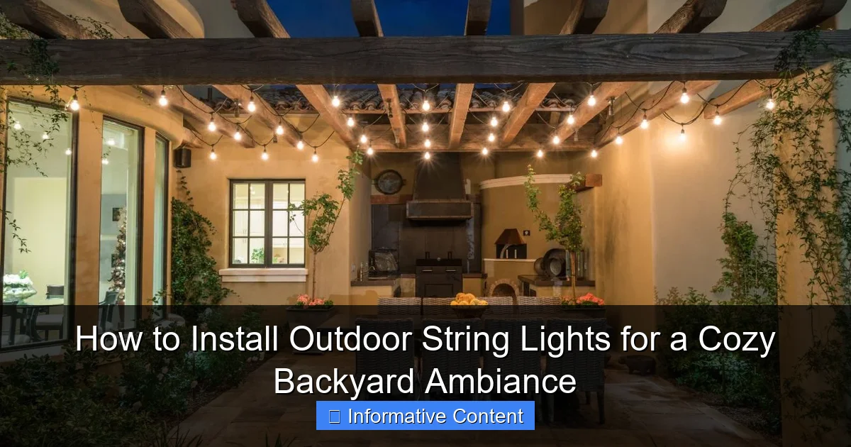 How to Install Outdoor String Lights for a Cozy Backyard Ambiance