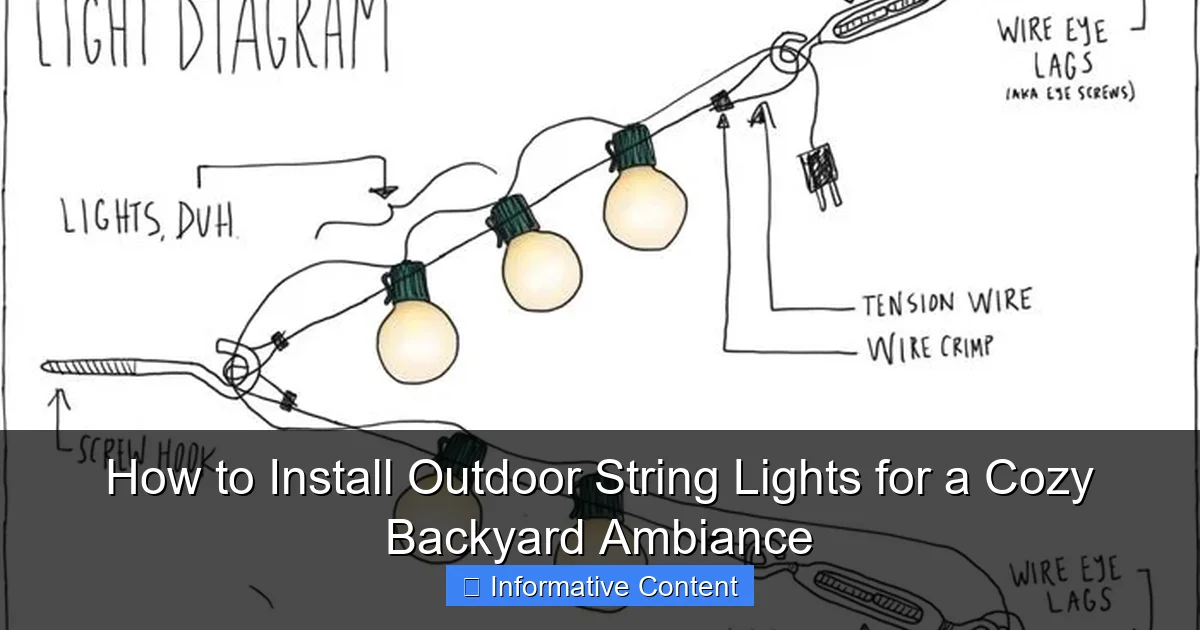 How to Install Outdoor String Lights for a Cozy Backyard Ambiance