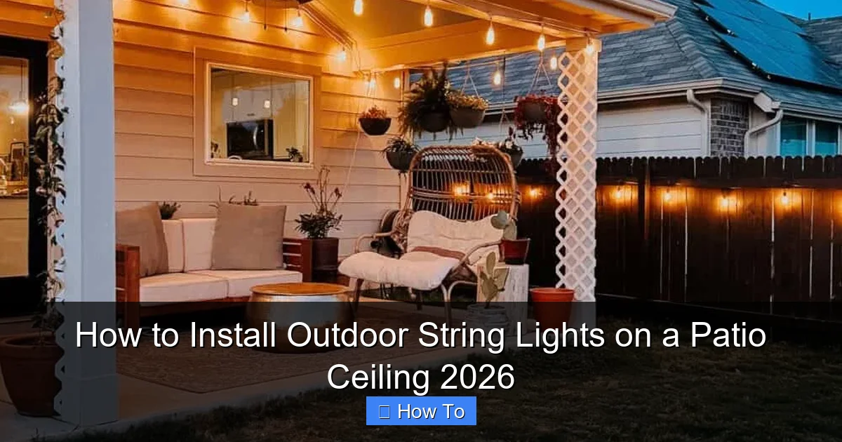 How to Install Outdoor String Lights on a Patio Ceiling 2026