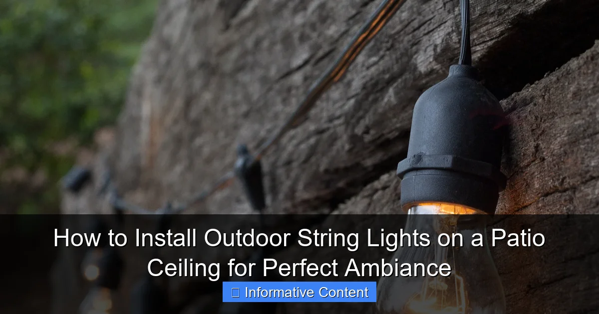How to Install Outdoor String Lights on a Patio Ceiling for Perfect Ambiance