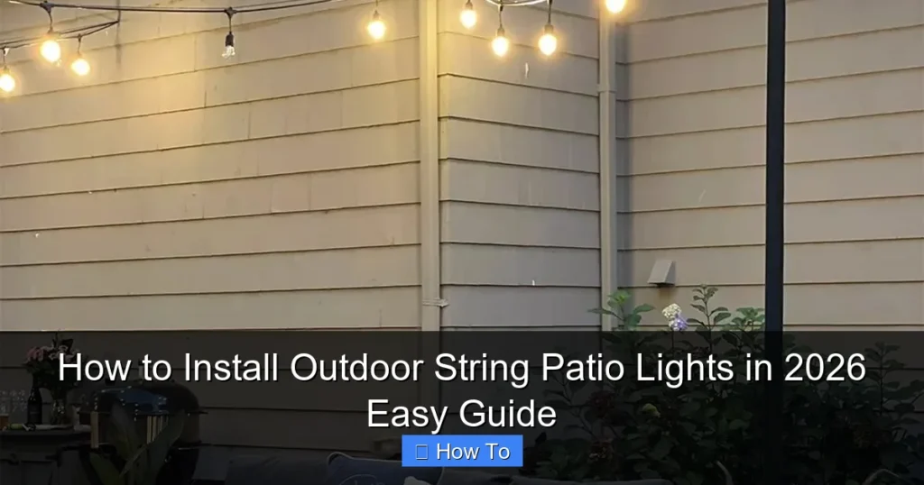How to Install Outdoor String Patio Lights in 2026 Easy Guide
