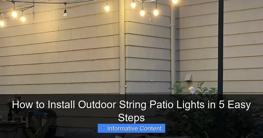 How to Install Outdoor String Patio Lights in 5 Easy Steps