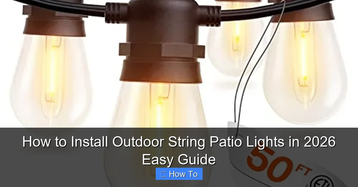 How to Install Outdoor String Patio Lights in 2026 Easy Guide