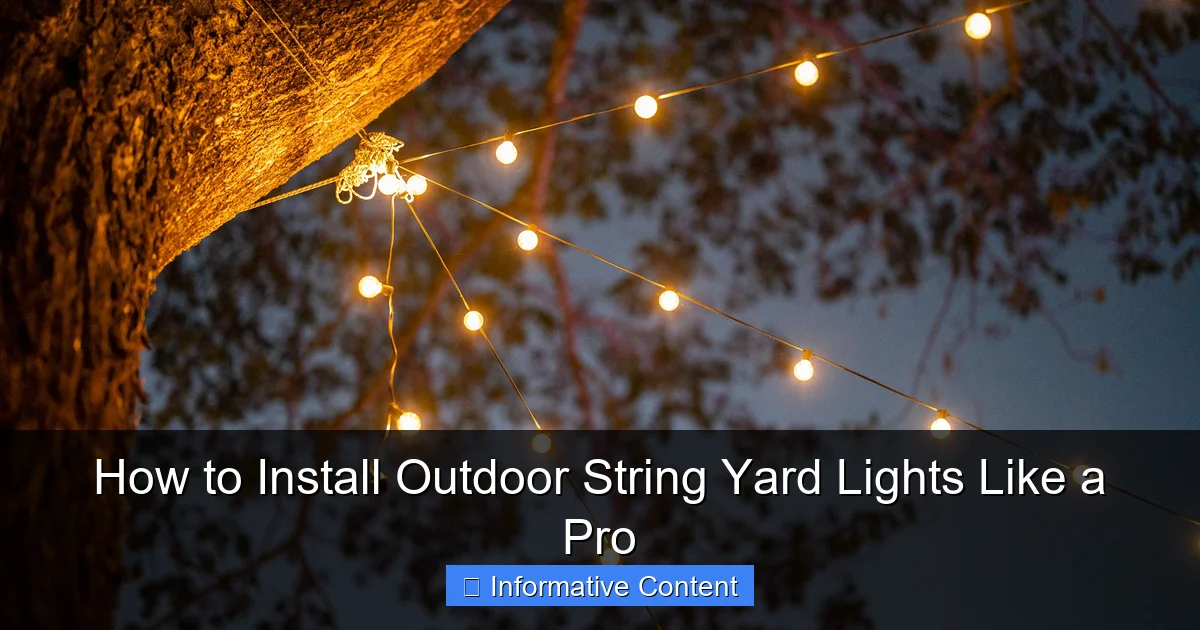How to Install Outdoor String Yard Lights Like a Pro
