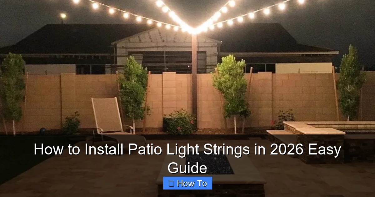 How to Install Patio Light Strings in 2026 Easy Guide