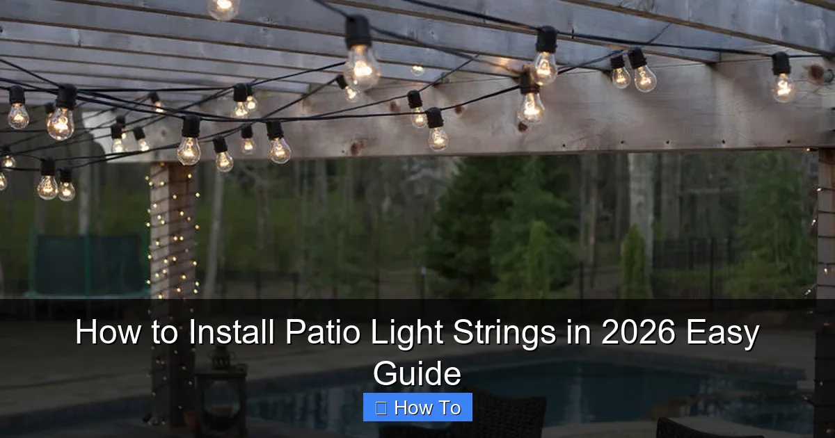 How to Install Patio Light Strings in 2026 Easy Guide
