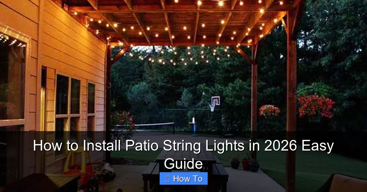 How to Install Patio String Lights in 2026 Easy Guide